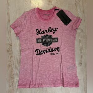 NWT Harley Davidson soft pink tshirt Size medium